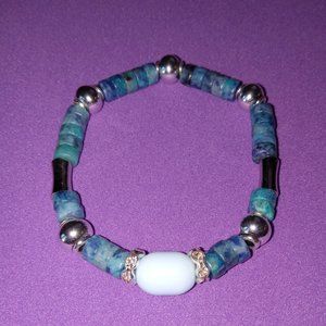 Tourmaline Blue Stone Beads Bracelet